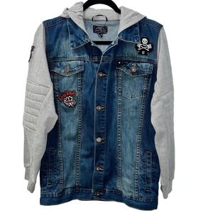 Lucky Brand Blue and Gray Jean Jacket